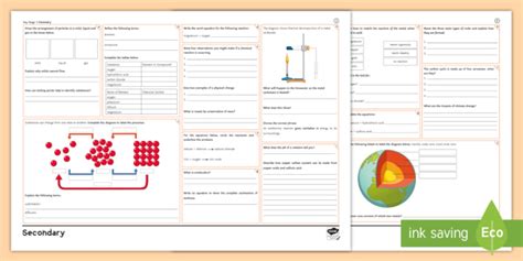 FREE! - Chemistry Revision Activity Mat | KS3 Chemistry | Beyond