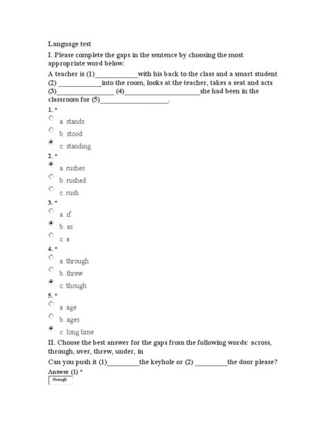 Image result for Language Master Test