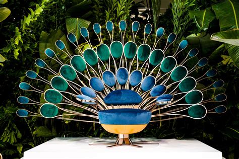 Visionnaire Around 意大利意式2020年新款 设计师帅酷 孔雀椅休闲椅不锈钢金色轻奢 动物椅