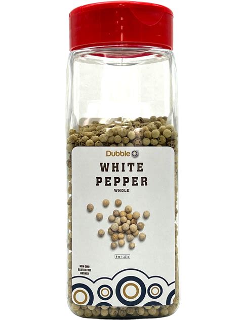 Dubble O Brand Whole White Peppercorns for Grinder, Fresh, 11 oz. - Non ...