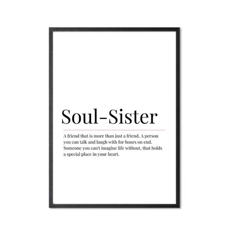 Soul-sister Definition Best Friend Definition Bestie Sister - Etsy