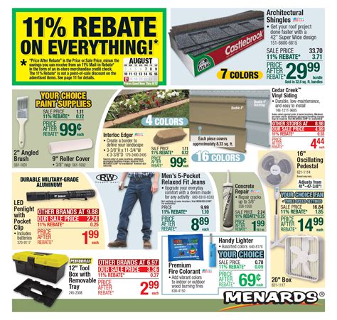 Menards 11% Rebate in 2025