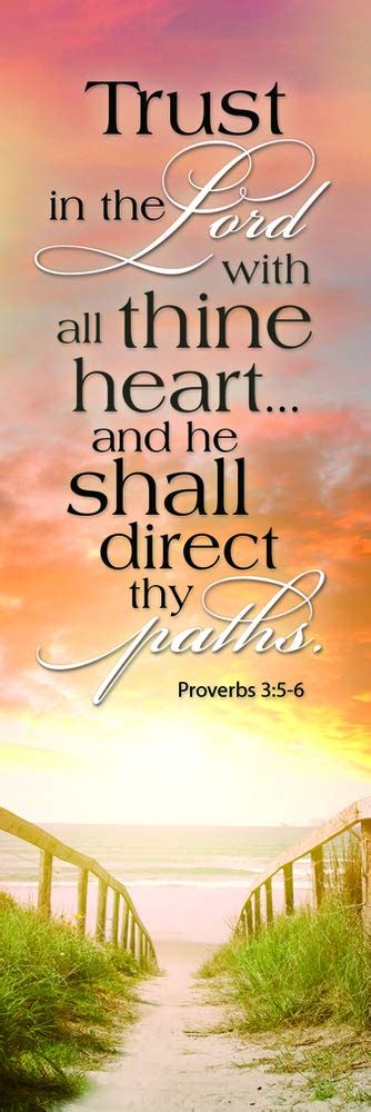 Trust in The Lord (Proverbs 3:5-6, KJV) Bookmarks (Pack of 25) : Amazon ...