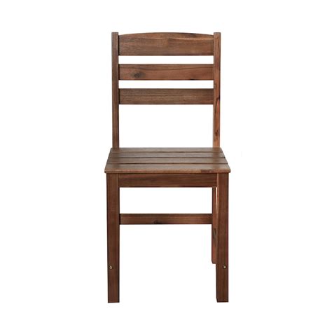 Bybafun 6 -Piece Brown Patio Dining Set Wood Rectangle Table with 4 ...