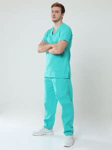 Deena Uniforms Classic Scrub Suit For Men Ideal for Doctors OT Dress ...