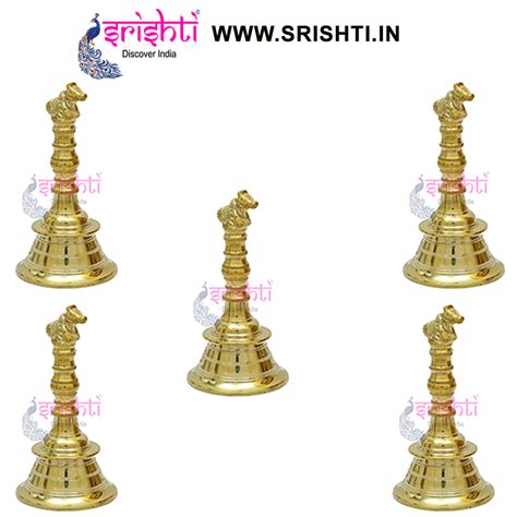 Shop Brass Nandi Pooja Bell-10 Inches-(Pack of 5)