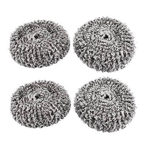Unique Bargains 2pcs Stainless Steel Kitchen Pan Wire Scouring Pad ...