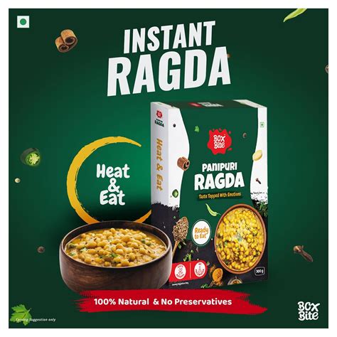 BoxBite Ready To Eat Panipuri Ragda 300 Grams - Pack of 2 | Heat & Eat ...