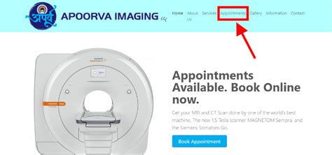 Steps to book lab visit appointment from Apoorva Imaging