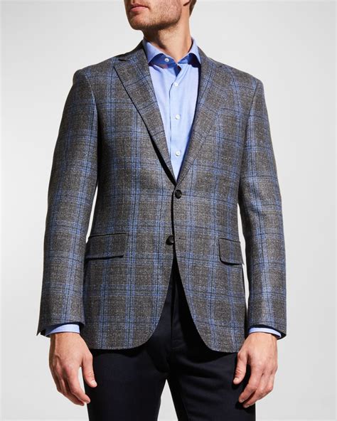 Canali Men's Plaid Sport Jacket | Neiman Marcus