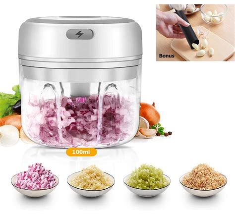 Buy Mini Garlic Chopper Food Processor, Cordless Food Blender Mincer ...