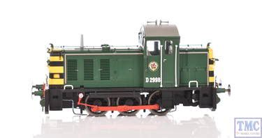 2937 Heljan OO Gauge Class 07 D2998 BR Green w/Wasp Stripes
