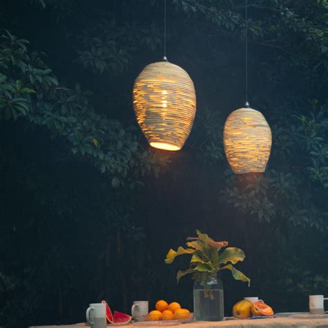Cocoon White Cane Pendant Light — Home Canvas