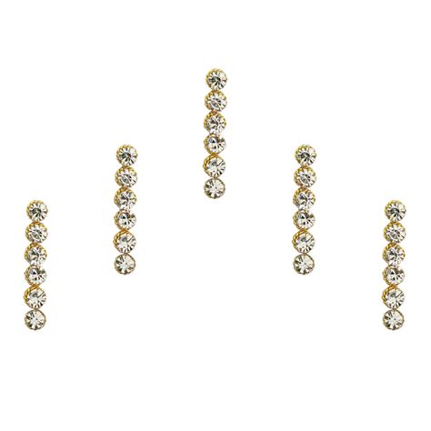 Comet Busters Beautiful Six Stone Long Bindi for Women (BIN1486)