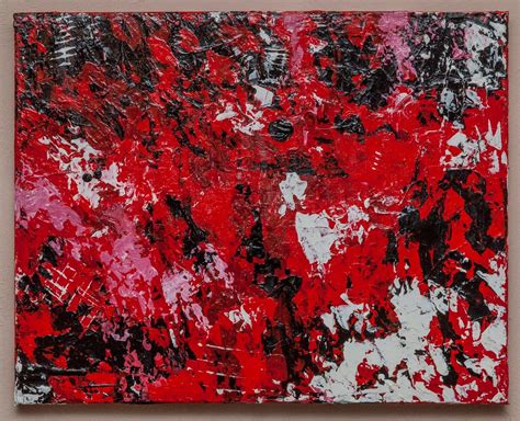 Red, Black and White Abstract Art, 16x20 Inch Unframed Abstract Art, Unframed Art, Original ...
