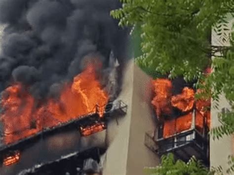 Ghaziabad Building Fire: 4 Floors Gutted, Residents Flee | Smoke ...