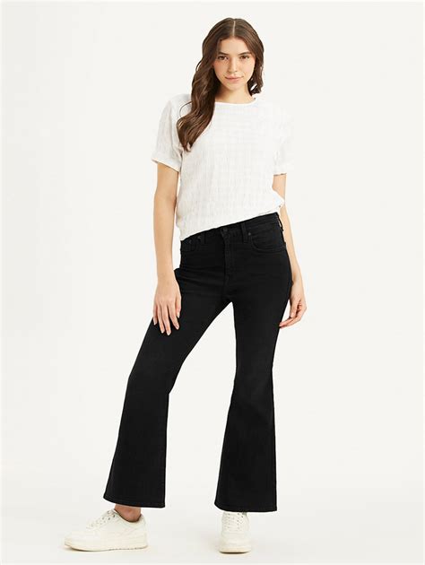 Women's 726 Black Slim Fit High Rise Jeans – Levis India Store