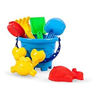 Buy Highroof Beach Toys Set for Kids 6 Pcs Plastic Bucket Animal Mold ...