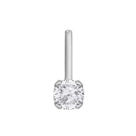 Lila Moon 14k Gold Lab Grown Diamond Accent L-Shaped Nose Ring