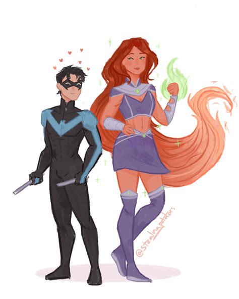 [Artwork] Nightwing and Starfire's height difference by ...