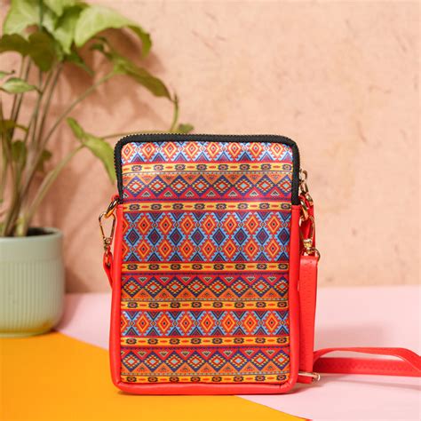 Aztec Art Mobile Sling Bag for Travel – Sabhyata Store