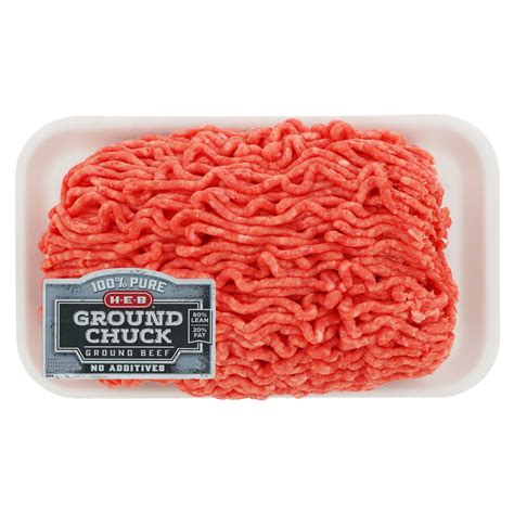 H-E-B 100% Pure Ground Beef Chuck, 80% Lean - Shop Beef at H-E-B