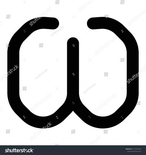 Omega Greek Symbol Small Letter Lowercase Stock Vector (Royalty Free ...
