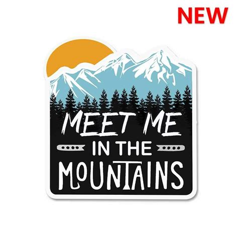 Buy Meet Me In The Mountains Sticker Online | Premium Waterproof Vinyl ...