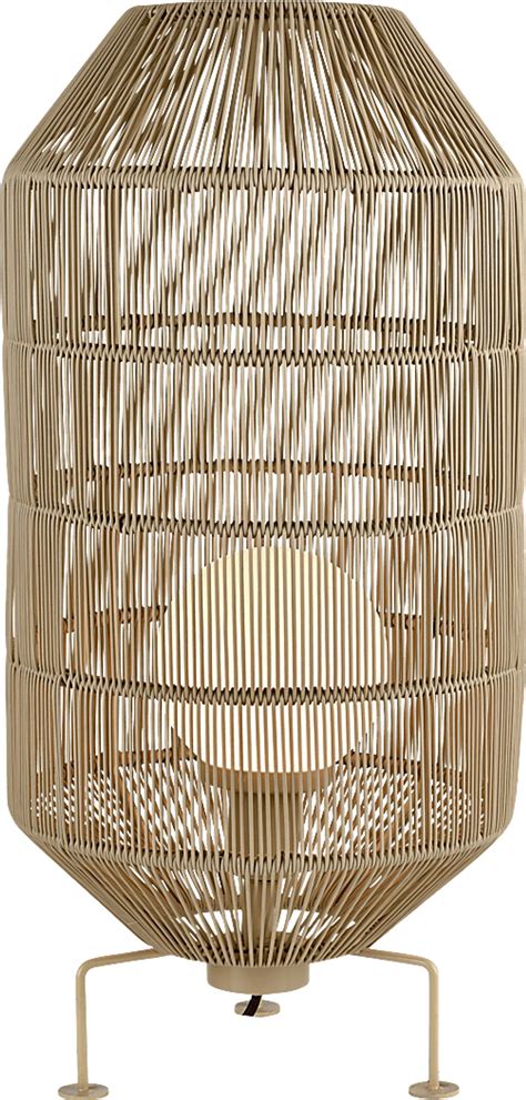 Pasque Post Beige Outdoor Floor Lamp | Rooms to Go