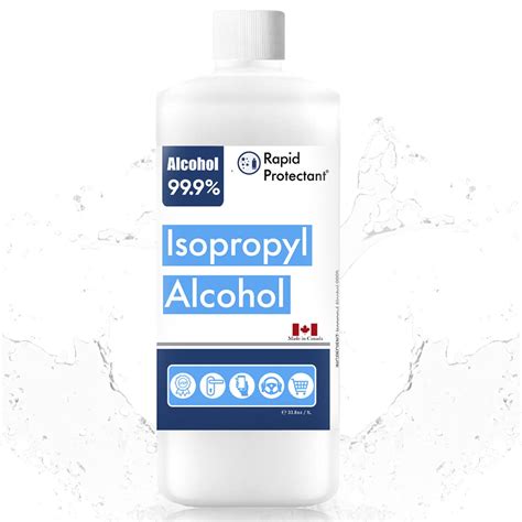 99% Isopropyl Alcohol - Made in Canada - 1L USP Grade Isopropyl Rubbing ...