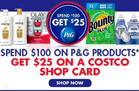 Costco and P&G Promotion | Get a $25 Costco Card — Deals from SaveaLoonie!