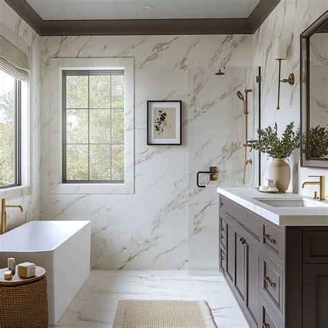 Modern Porcelain Tile Bathroom Ideas for Stylish American Homes