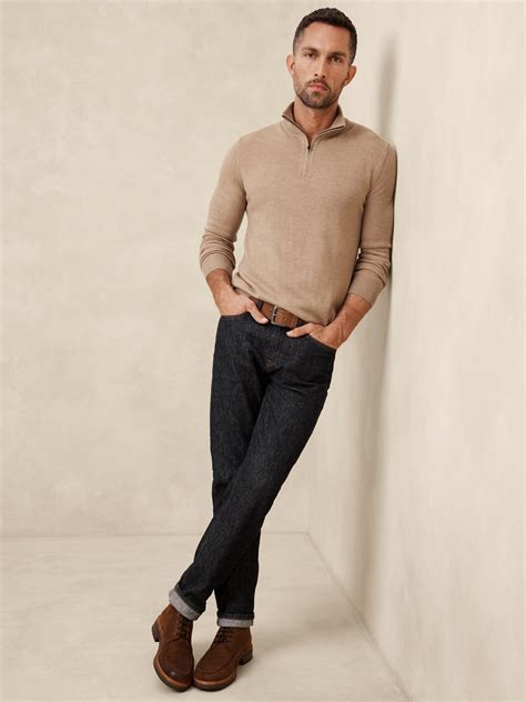 Mens Quarter Zip Jumper | Gap