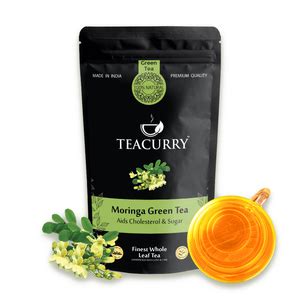 TEACURRY Moringa Green Tea - 30 Tea Bags | Helps with Cholesterol ...