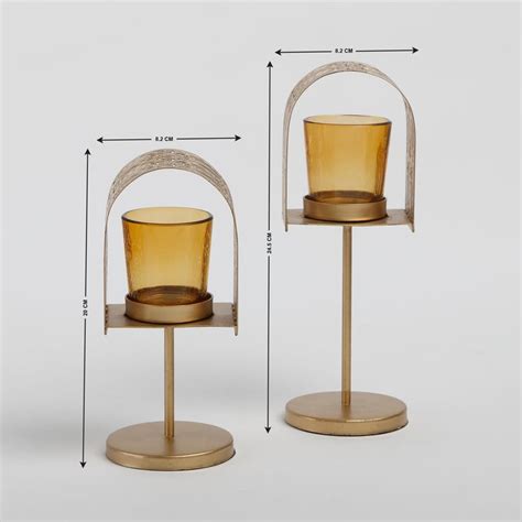 Buy Vrindawan Set of 2 Metal T-Light Holders from Home Centre at just ...