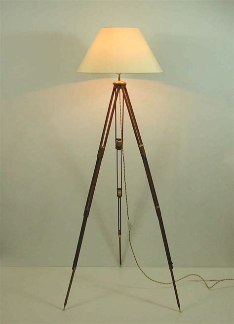 Vintage Wooden Tripod Floor Lamp at 1stDibs | antique wooden tripod ...