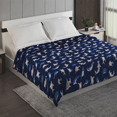 Buy Slate Kids Story Shark Printed Double Blanket from Home Centre at ...