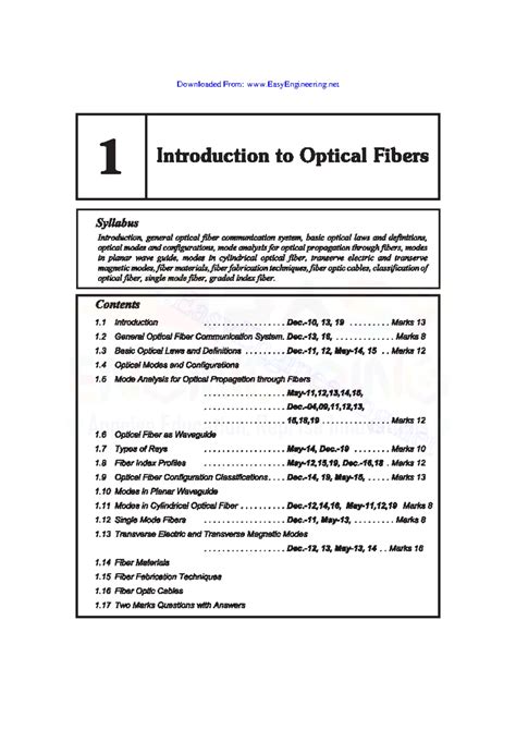 Unit 1-optical communication - TECHNICAL PUBLICATIONS - An up thrust ...