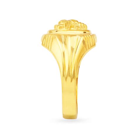 Textured Lord Ganesha Mens Finger Ring