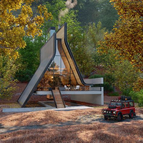 This sublime cabin in the woods showcases a novel take on the ...