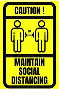 Corona Virus Precaution Social Distance Poster (12 x 18 Inch) Paper ...