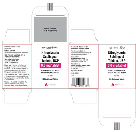 When To Use Nitroglycerin Tablets