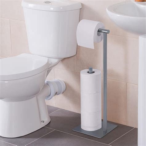Bathroom Toilet Paper Roll Holder Stand