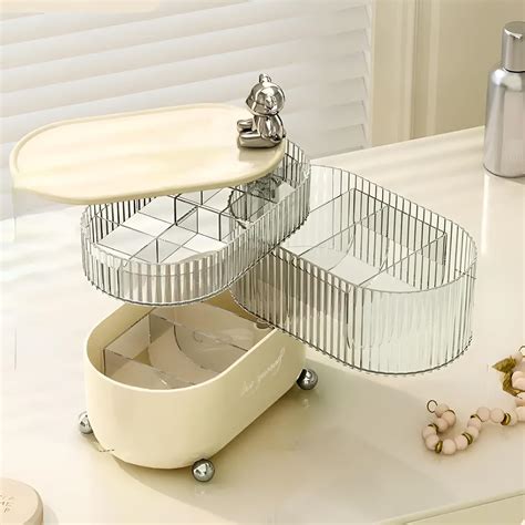 Star Work 360° Rotating Organizer 3-Layer | For Cosmetics & Jewelry (C