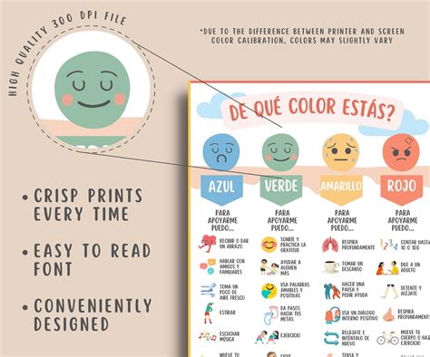 28 Coping Skills in Spanish for Kids & Teens, Zones of Regulation ...