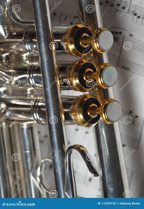 Part of trumpet stock image. Image of metal, blues, painting - 11339135