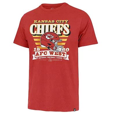 Men's '47 Red Kansas City Chiefs Stripe Splash Franklin T-Shirt