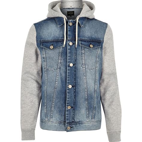 Denim Jacket With Hoodie