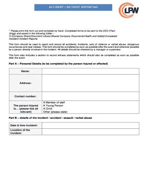 Fillable Online lpw org Accident and Incident Reporting Form - lpw org ...