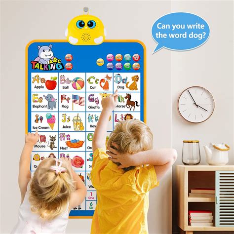 Buy Electronic Alphabet Wall Chart, Talking ABC, 123s, Music Poster ...